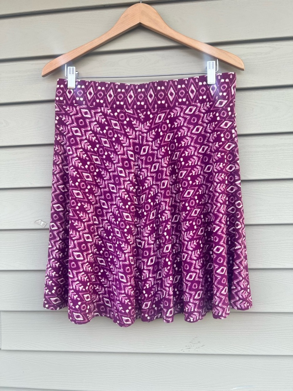 Ann Taylor Loft Womens Skirt A-Line Watercolor Purples Sz. M